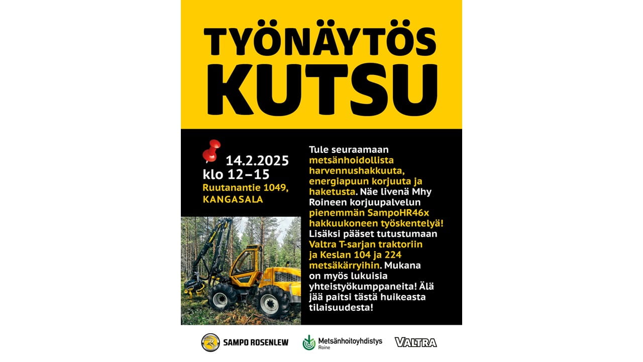 Tervetuloa työnäytökseen 14.2.2025 Kangasalle